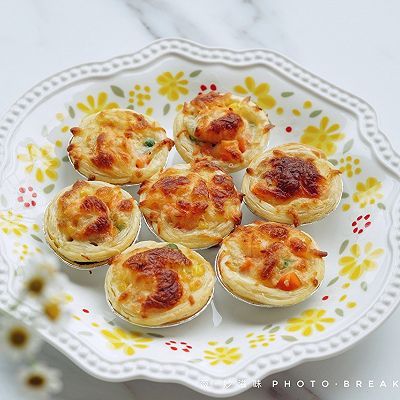 蛋挞皮|芝士虾仁蔬菜挞