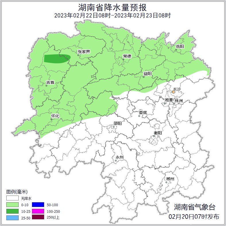 本周湖南降水偏少，冷空气活跃气温有起伏