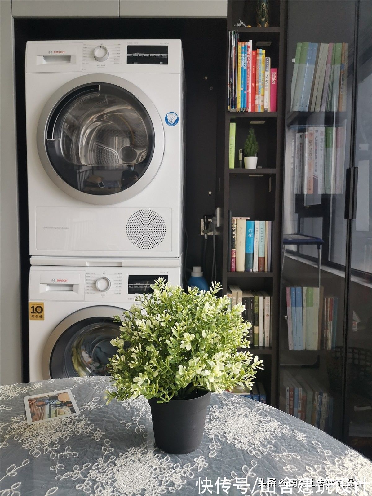 纱帘|现代灰遇上复古绿，混搭出的有色之家