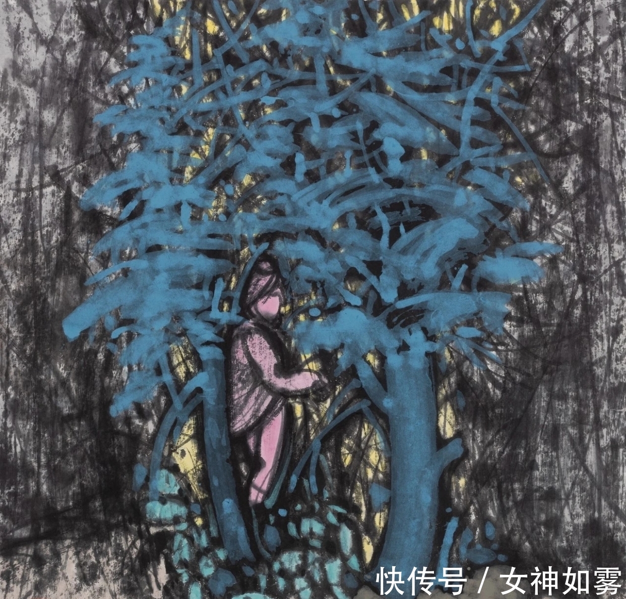 中国画$曹鑫中国画|有意渲染一种神秘而幽深的气氛