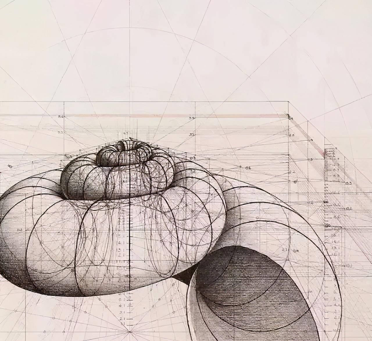黄金比例!理工男花40年时间,用圆规画1000张画,黄金比例的拥护者
