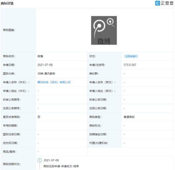 新浪|腾讯微博要复活了？腾讯申请微博商标 或与新浪再战