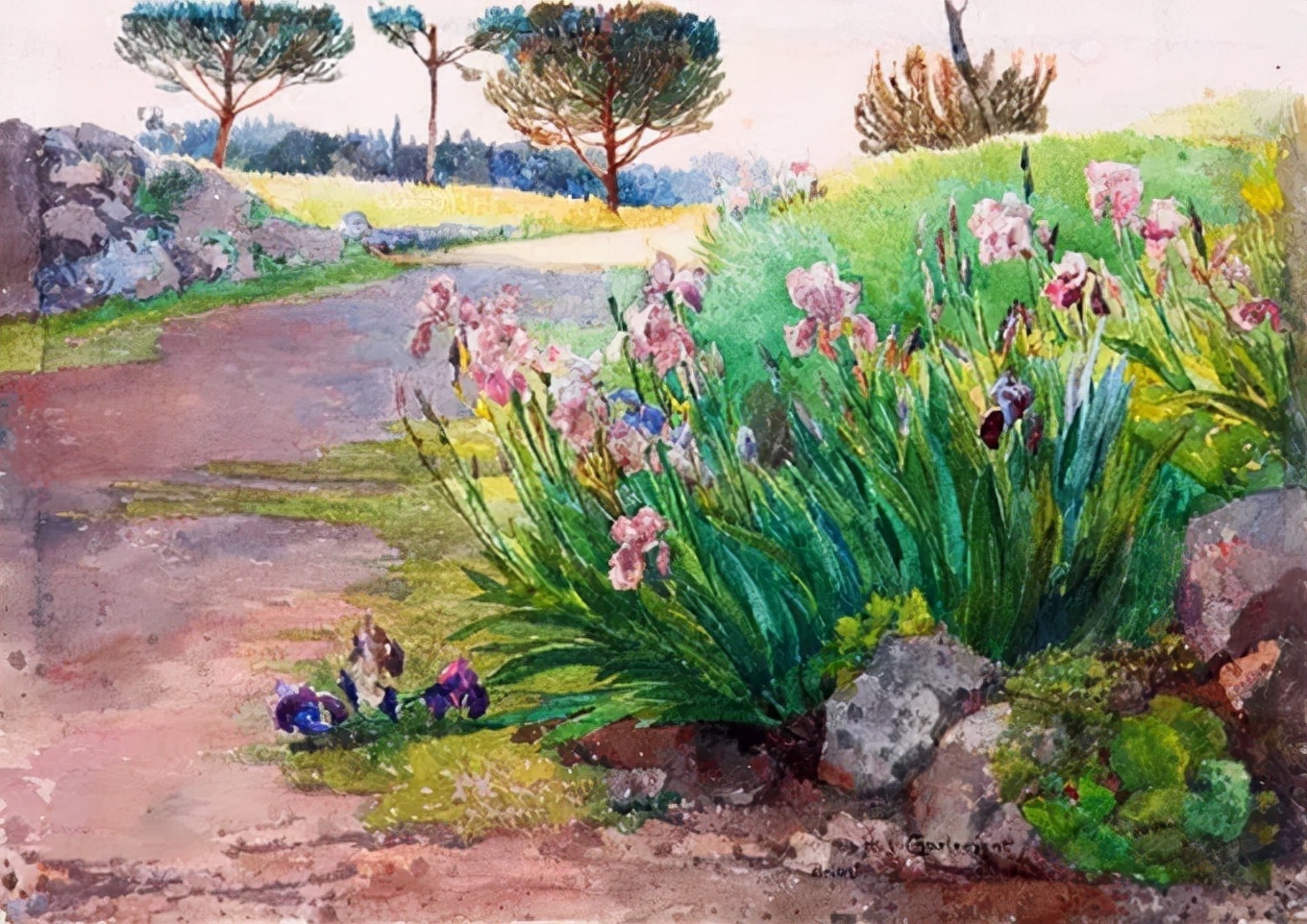 爱雨果!奥地利艺术大师,爱雨果·查勒蒙特的油画作品很清新自然!