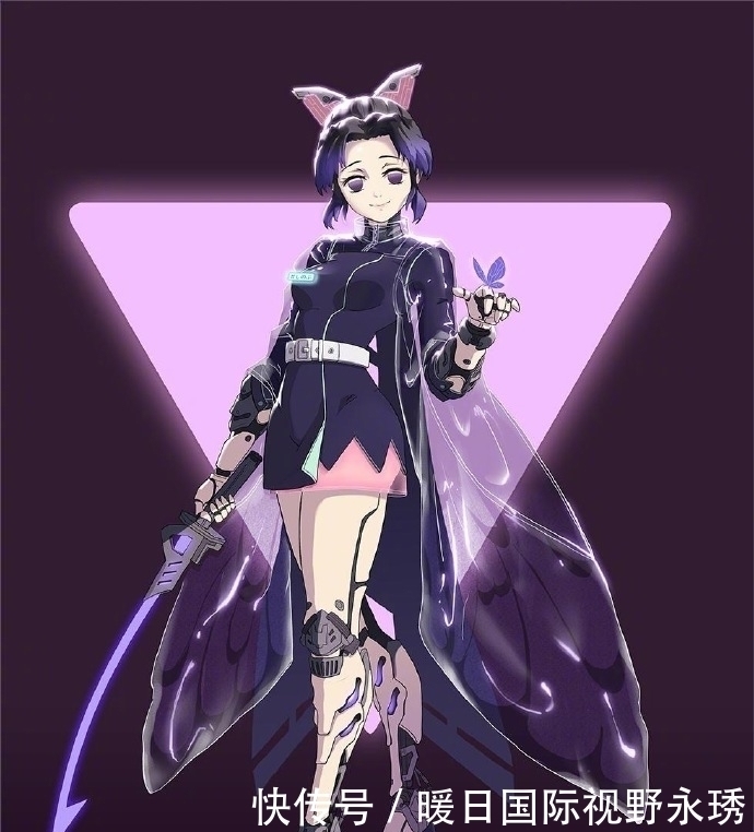 赛博朋克|鬼灭之刃+赛博朋克风,祢豆子戴上防毒面具,恋柱身材不能发原图