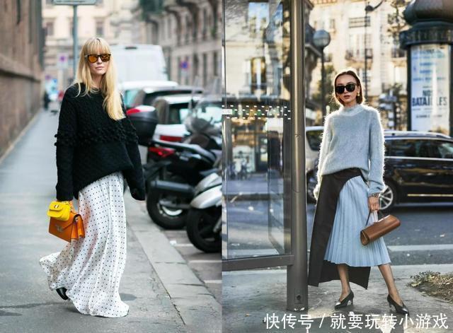 好看|毛衣买“大一号”才好看,优雅慵懒一把抓,搭配裙子超有高级感