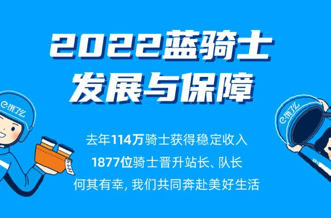 饿了么|饿了么：去年 114 万骑士获得稳定收入，1877 位骑士获得晋升