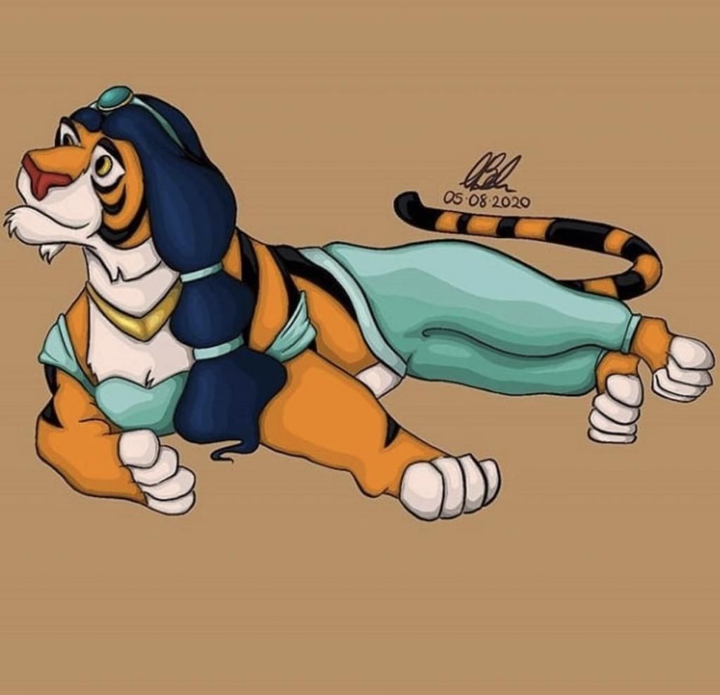 木须龙|迪士尼公主的服装，穿在小宠物身上，雪宝变艾莎、老虎也妖娆