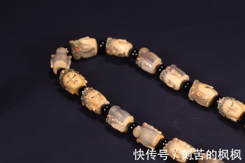 观音!老牙彩绘观音佛首手持