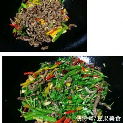 这道牛肉炒香菜做起来容易，吃起来上瘾
