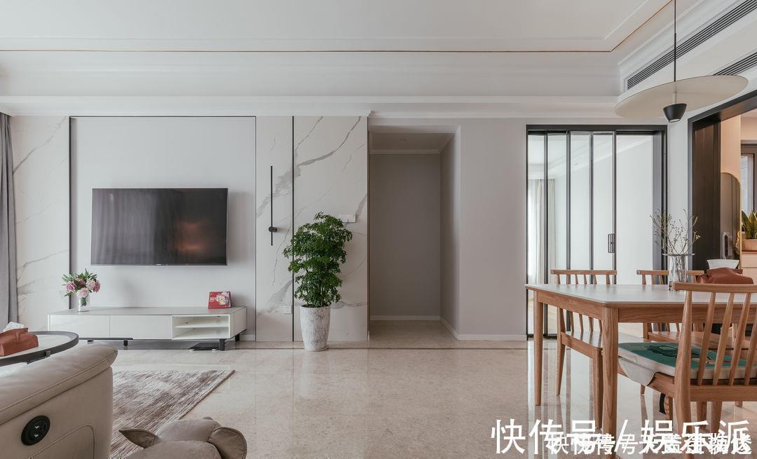 玻璃门|越简约,越幸福!113㎡坚持全屋化繁为简,家居氛围太棒了!