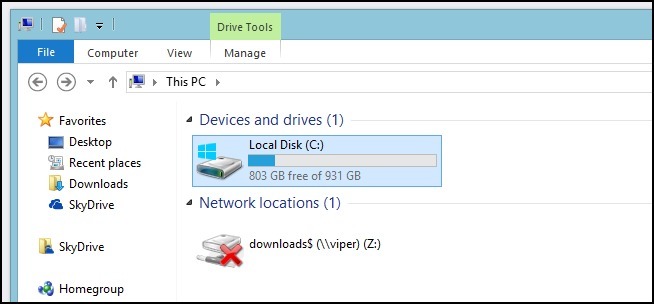 (在Windows系统中,删除文件夹)如何在Windows 8.1中从我的计算机中删除“文件夹”