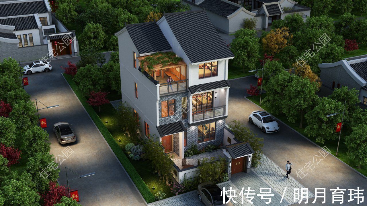 小院|这8套别墅图纸火了,第2套中式小院造价仅30万,第6套点赞50万