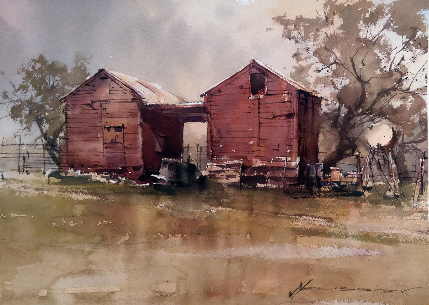 弗拉迪斯拉夫!印象水彩/美国当代艺术家弗拉迪斯拉夫水彩作品