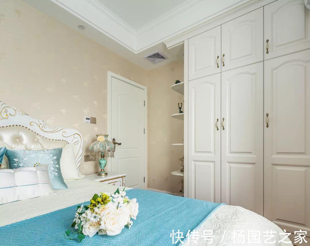 电视背景墙|107平欧式小三居,整体大气又别致,小户型也不输气质!