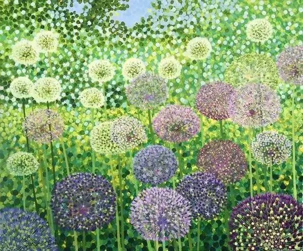 l她的画只用点,点了11年,点出了美到窒息的花园!