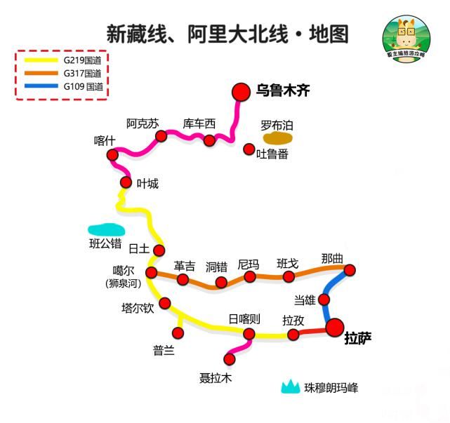 进藏8大线路地图：川藏线、丙察察、唐蕃古道、阿里北线、新藏线