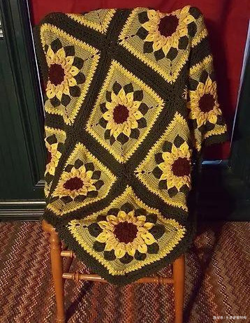 毛线钩针编织向日葵合集，DIY手工编织附图解教程