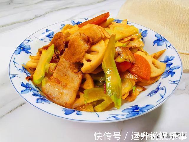 快手菜|家常快手菜，蔬菜与五花肉，炒一炒出锅，咸鲜味美