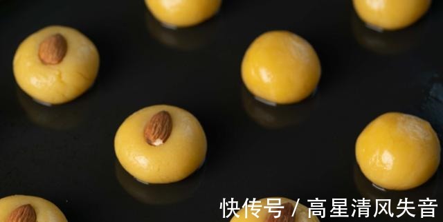 蛋液|精致点心杏仁奶酥小饼干,口感香酥,入口即化,圆圆的超可爱!