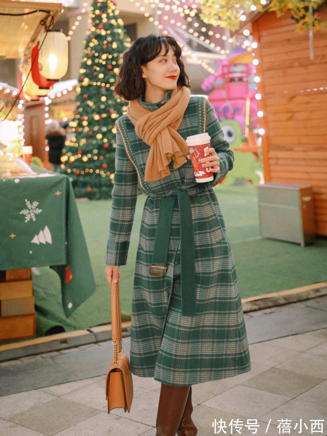 搭配 格纹大衣越来越火,复古高级不挑人又chic,让你出街赚足回头率