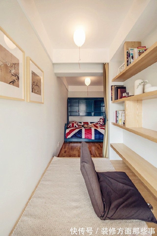 空间|92平日式二居室,墙面?两块?实木加以收纳美学减去空阔