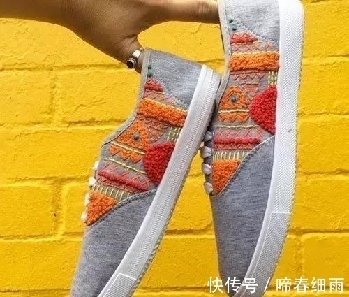 diy 小白鞋穿腻了?试下刺绣后的小白鞋,一样穿出“花”样!附教程