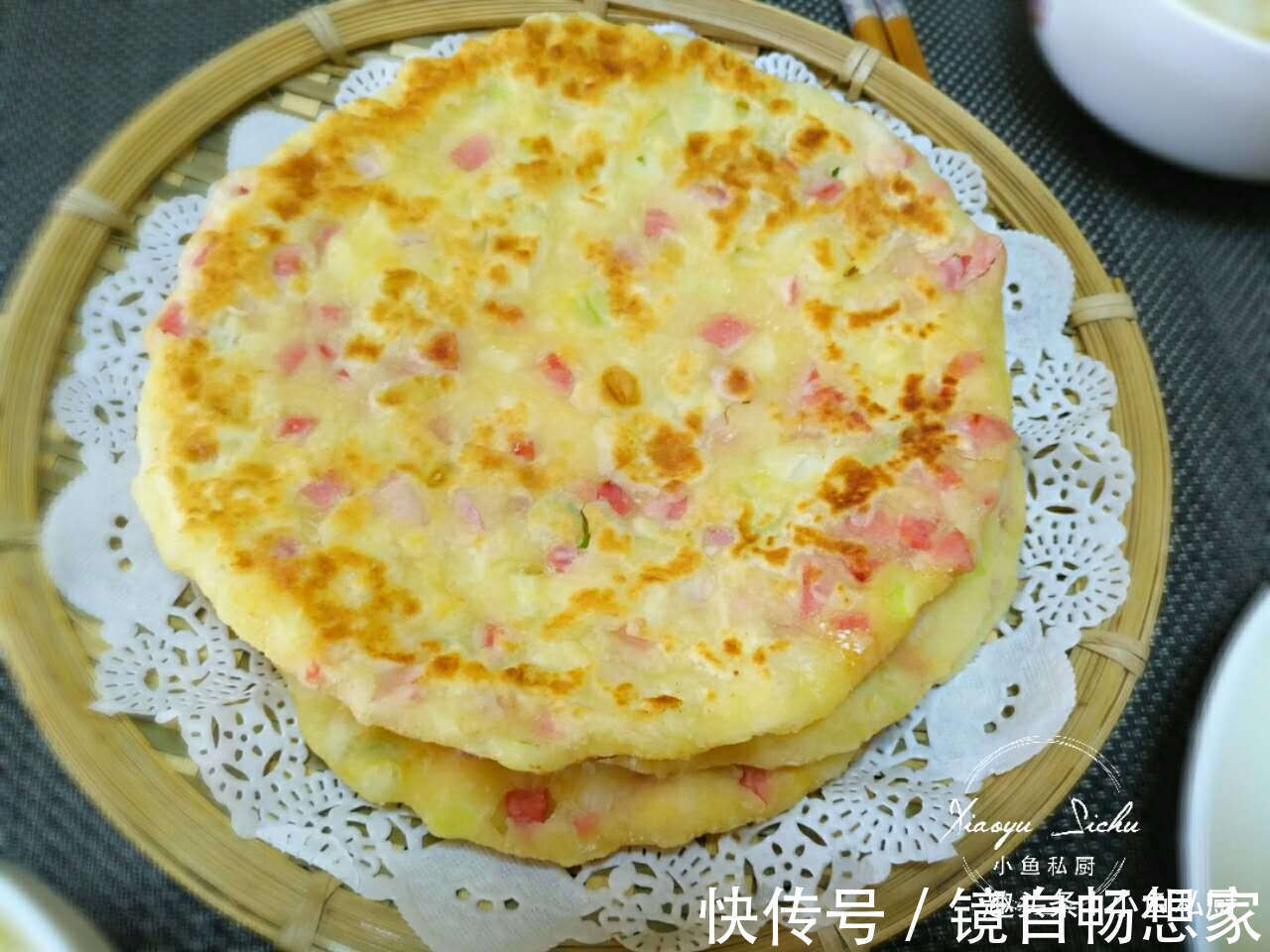 早餐饼又出新做法，不揉面，不发酵，3分钟出锅，香软好吃有层次