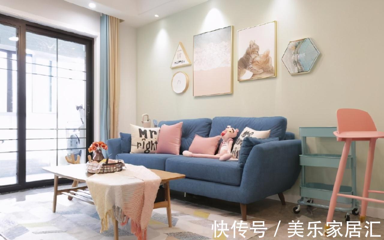 吧台|北欧风新房入住,入户就被迷住了,粉嫩色调超漂亮,温馨又大气
