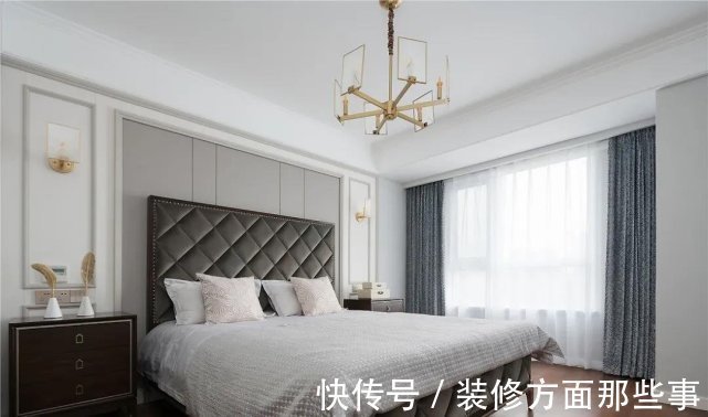 轻奢|110 ㎡美式轻奢风格装修,色彩与空间布局相协调