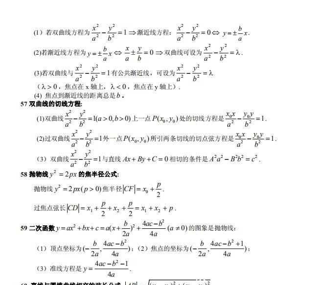 高中数学常用公式及结论（十分精华）！高中三年都用得到，收藏！