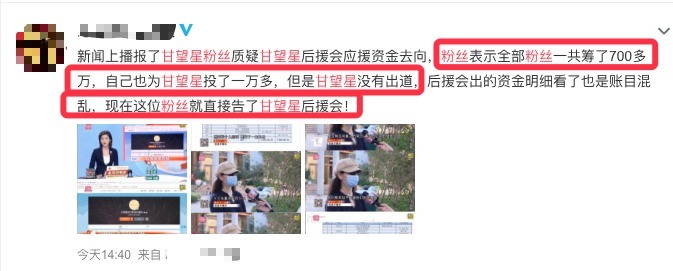 甘望星 甘望星后援会回应打投资金去向,审计介入核查,将全力配合公司