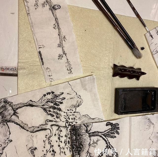 绘画作品#黎姿82岁父亲国画水平高：模仿黄宾虹非常像，绘画造诣很出彩