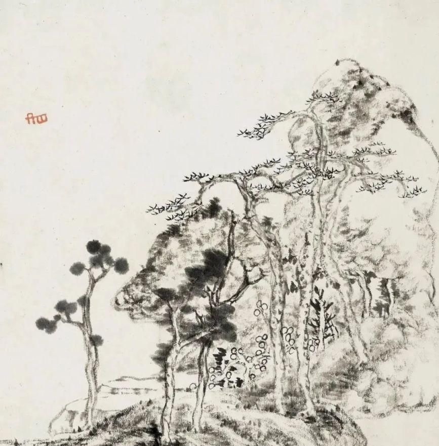 山水@这套册页当不仅仅有山水也有花鸟,就是没有的是大红大绿的色彩