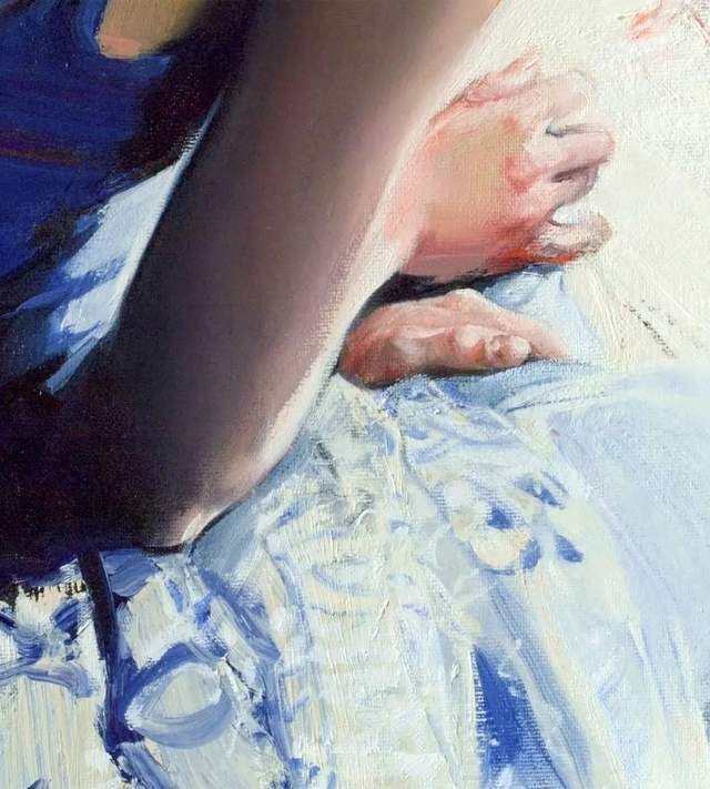 thomas$他的油画,既有潇洒带劲的笔触,又有性感细腻温和的柔美