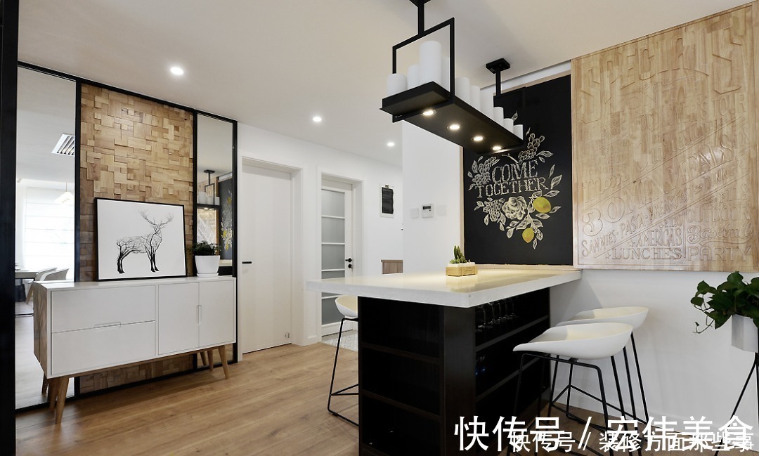 玄关|166㎡现代主义3室2厅，电视背景墙还能这样设计！