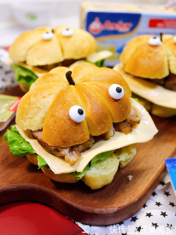 #安佳万圣烘焙奇妙夜#南瓜牛排汉堡