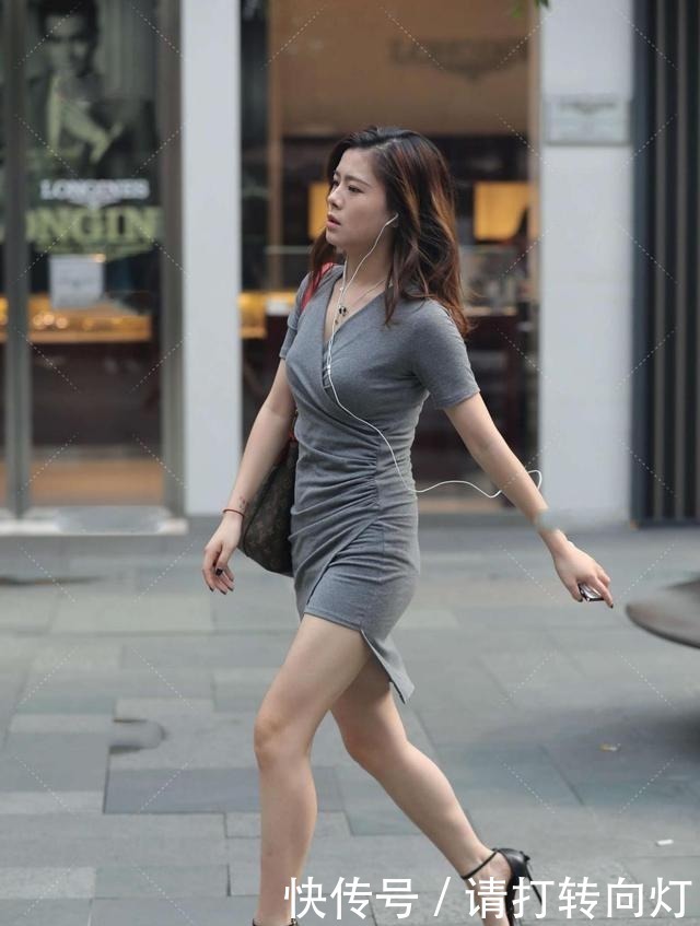 青春感|灰色连衣裙简单又独特,简约设计,穿上去更显气质