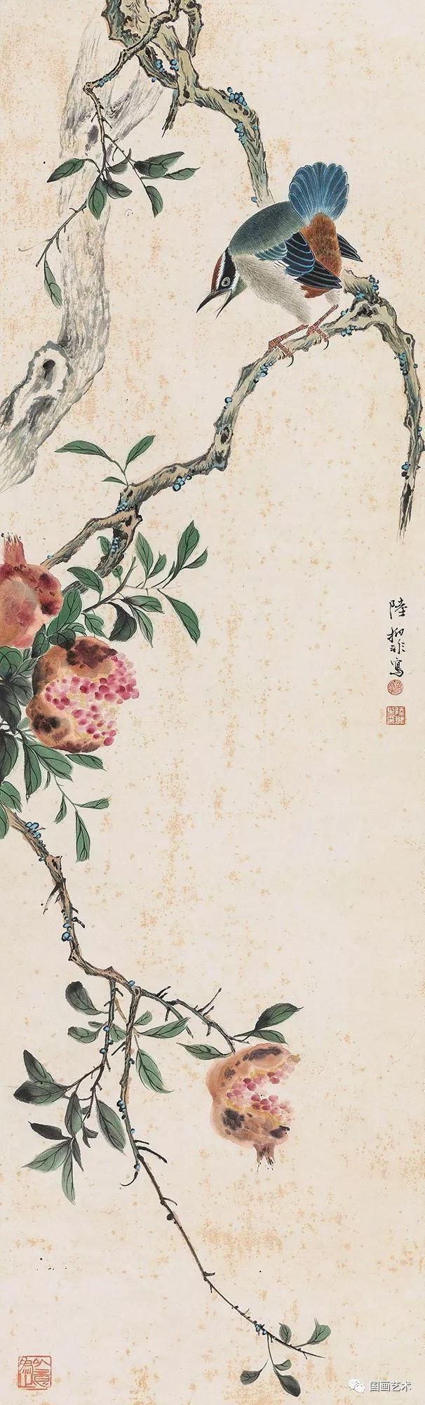 齐白石!笑口常开,多子多福——现当代名家笔下的石榴