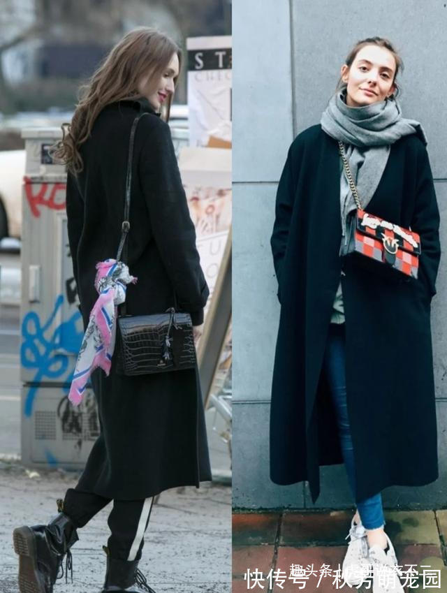 毛呢大衣 谁说黑色老气横秋?那是你没穿对,选对单品、掌握配色超高级