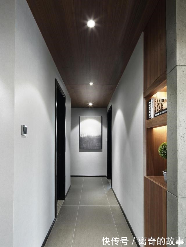 灰白蓝|虽然装修超了预算,依然喜欢木饰面吊顶,现代风格实拍图晒给你看!