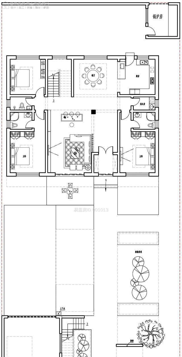 效果图|两层新中式别墅,大空间大景观,大气复古、舒适典雅