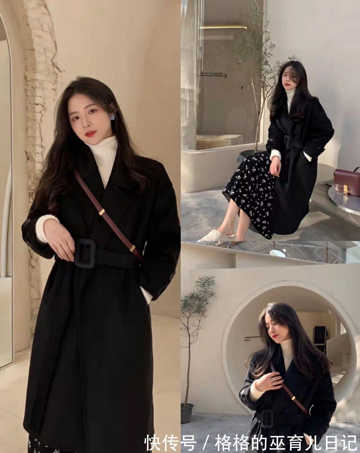 半身裙 秋冬黑色大衣太“普通”?试着搭配这些裙装,让你美得优雅又体面