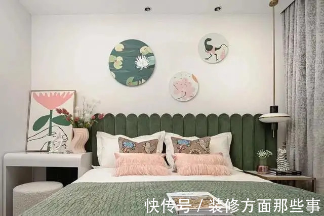 装饰画|128平现代风三居室灰墙面绿画,简约时尚又好看