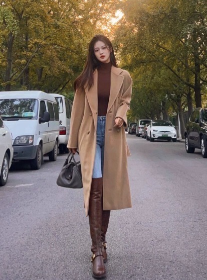 穿搭 天冷了，今年流行“大衣＋牛仔裤”简约大气，意外美出新高度！