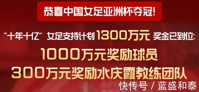 奖金|水庆霞换掉贾秀全一半人,半年出成绩,中国女足每人能分多少奖金!