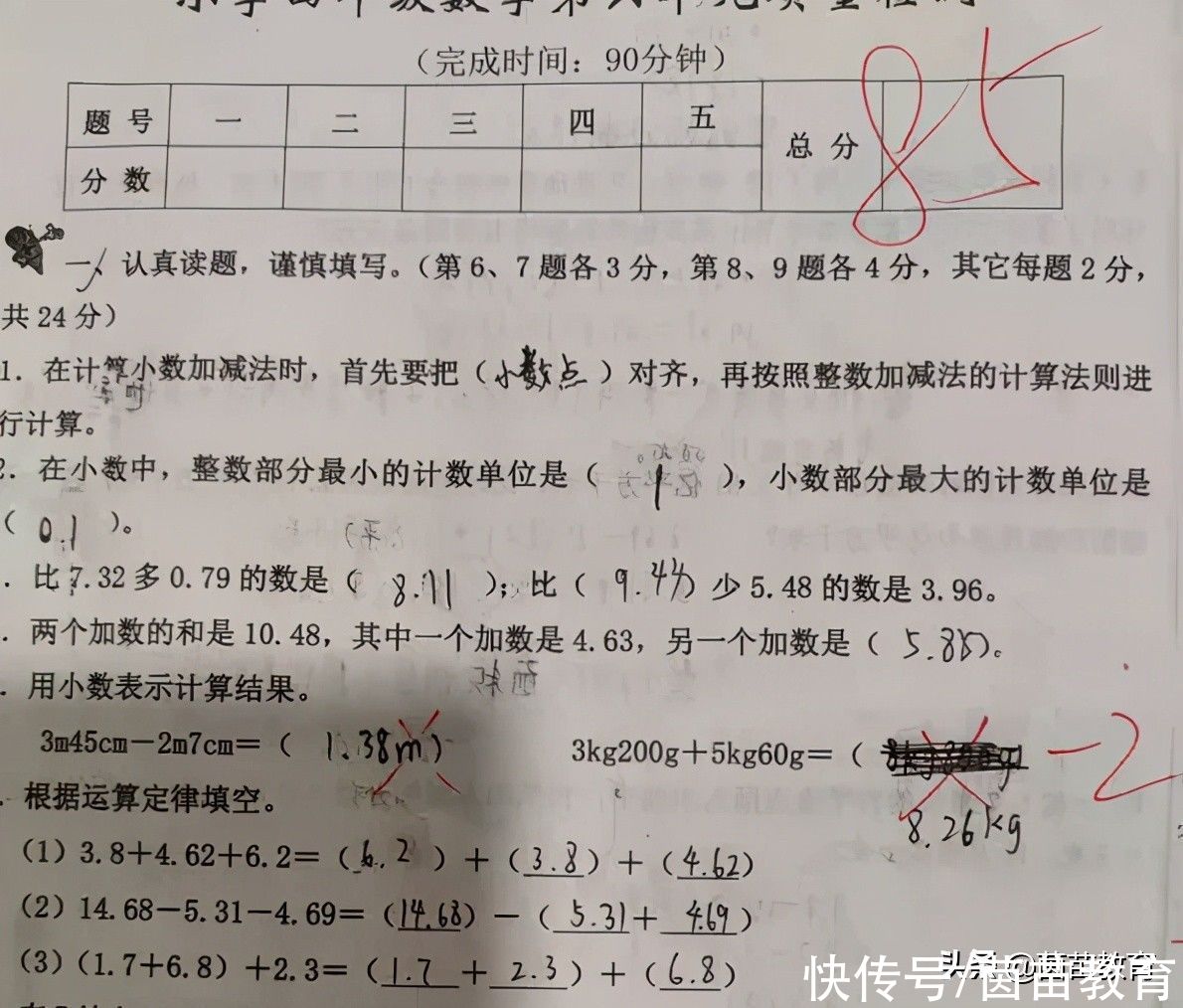 题目|数学考八十多分的孩子应该怎么期末复习？家长来看看