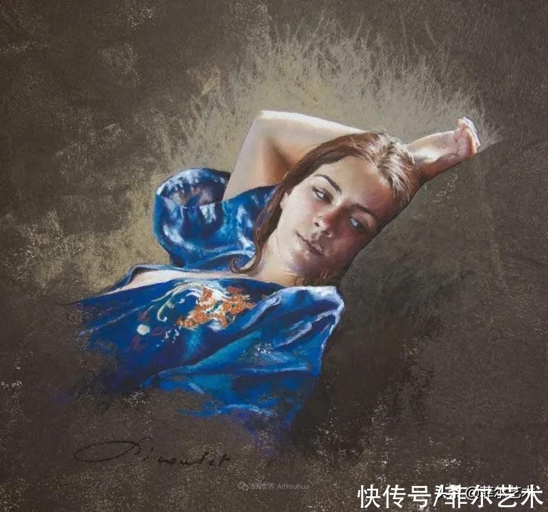 艺术学院$法国女粉彩大师,描绘的女性之美,细腻柔和