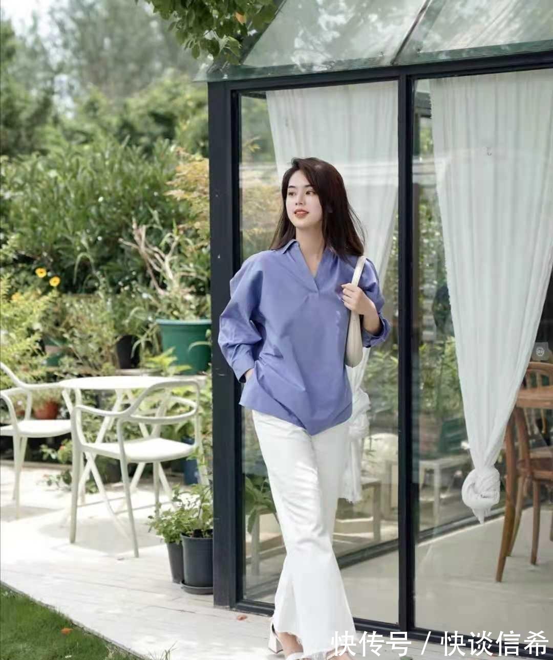阔腿裤|秋天白裤子怎么搭配衣服和鞋子