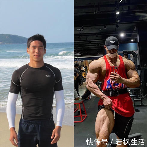 视觉效果|十年打造巨兽般的身材,体重105公斤,背阔肌与腰的比例极其夸张