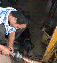 |搞笑GIF:姑娘 能不能告诉我你是怎样坐进去的